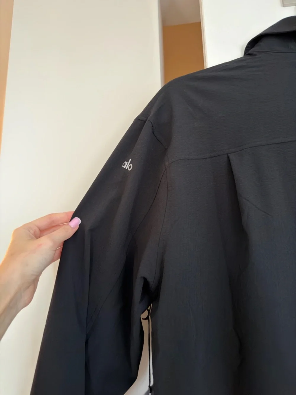 ALO Yoga Black Dreamscape Button Down Long Sleeve - Picture 6 of 7